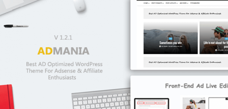 Item cover for download Admania - Best AD Optimized WordPress Theme For Adsense  Affiliate Enthusiasts
