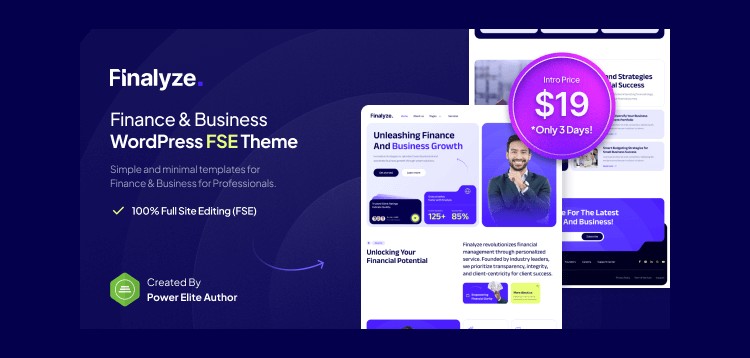 Finalyze – Finance & Business Full Site Editing WordPress Theme