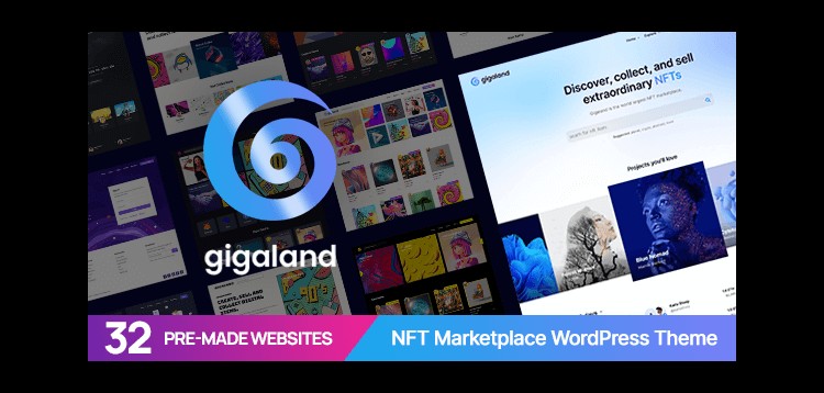 Item cover for download Gigaland - NFT Marketplace WordPress Theme