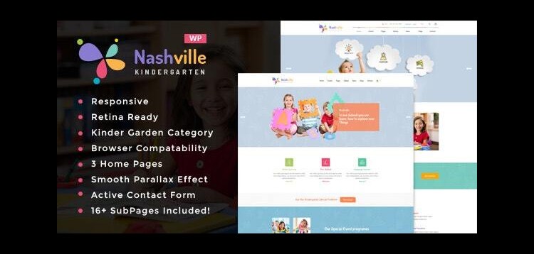 Item cover for download Nashville - Day Care & Kindergarten School WordPress Theme