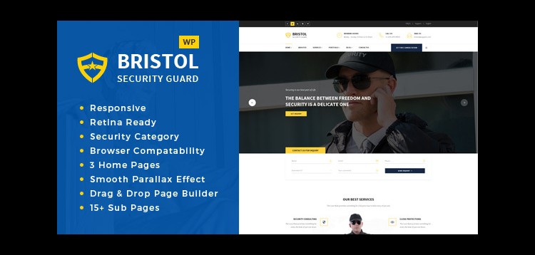 Item cover for download Bristol - Security & Guarding Services WordPress Theme