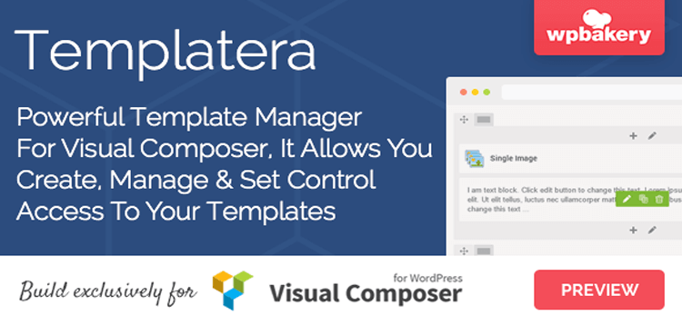Item cover for download Templatera - Template Manager for Visual Composer