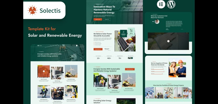 Item cover for download Selectis - Solar & Renewable Energy Elementor Template Kit