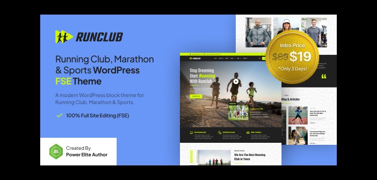 Item cover for download Runclub – Running Club, Marathon & Sports FSE WordPress Theme