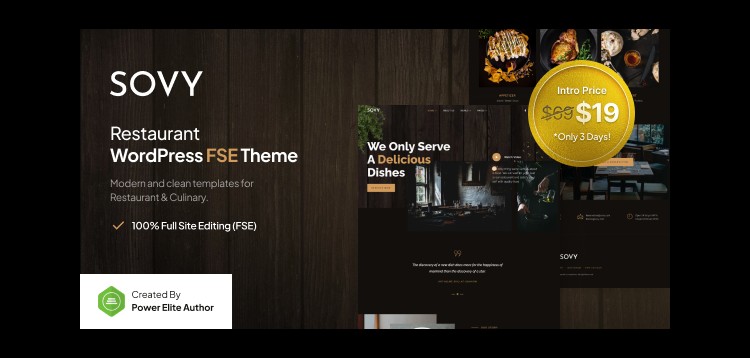 Item cover for download Sovy – Restaurant FSE WordPress Theme