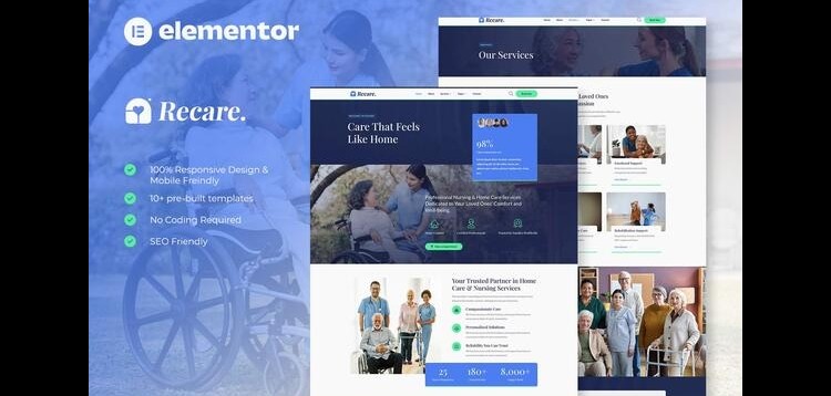 Recare - Home Care & Private Nursing Elementor Template Kit