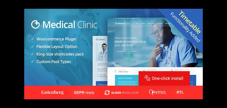 Item cover for download Medical Clinic - Doctor and Hospital Health WordPress Theme