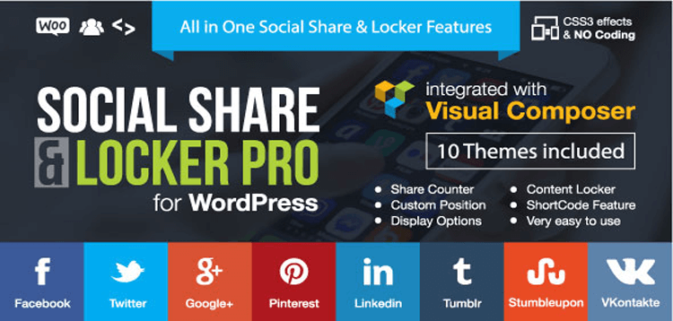Item cover for download Social Share &amp; Locker Pro Wordpress Plugin