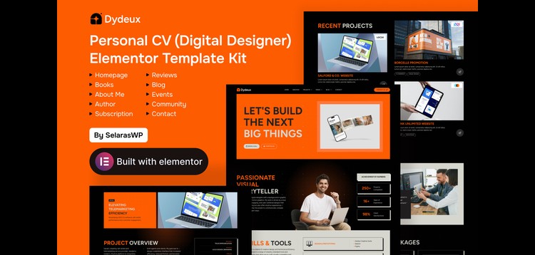 Item cover for download Dydeux - Personal CV Elementor Pro Template Kit