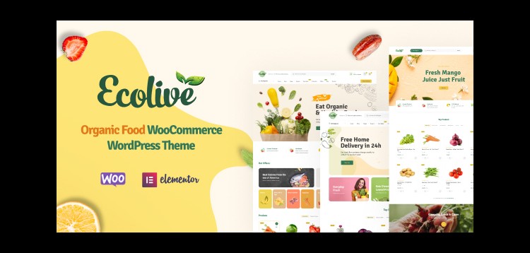 Item cover for download Ecolive - Organic Food WooCommerce WordPress Theme