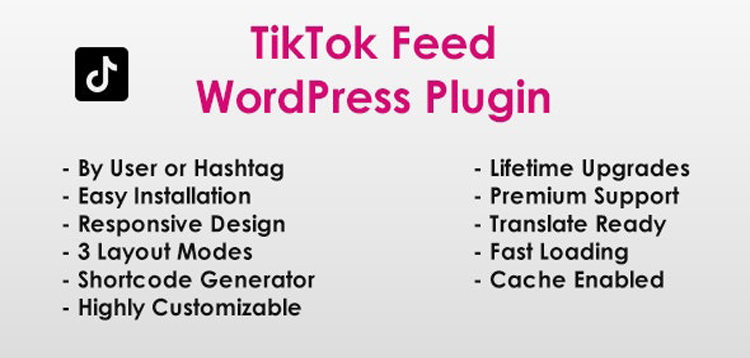 Item cover for download TikTok Feed - WordPress Plugin