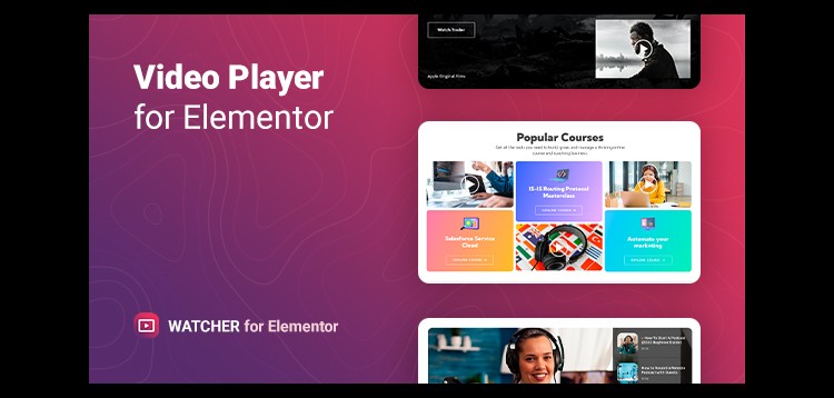 Watcher – Flexible Video Player for Elementor