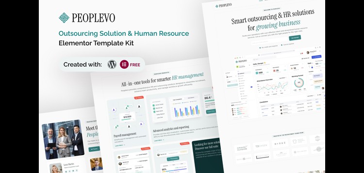 Peoplevo - Outsourcing Solution & Human Resource Elementor Template Kit