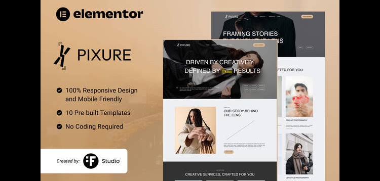 Pixure - Minimalist Photography Portfolio Kit