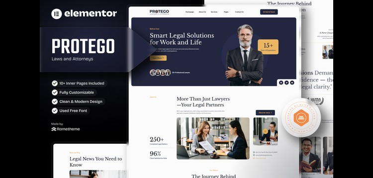 Protego - Lawyers and Attorneys Elementor Template Kits