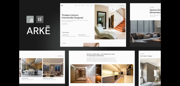 Arke - Interior Design Studio Elementor Template Kit