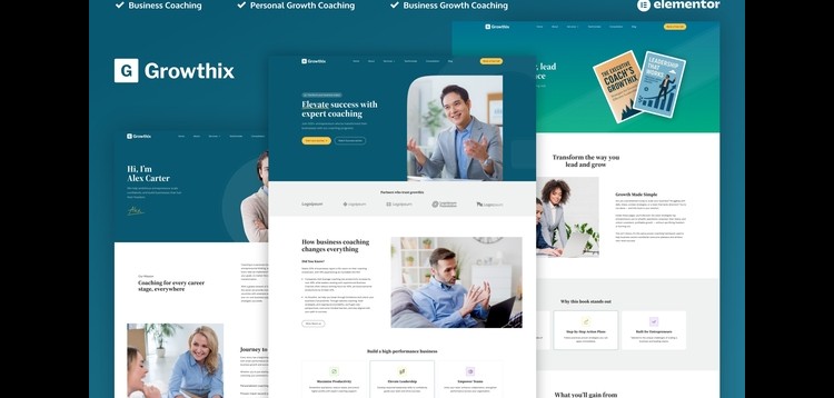 Growthix - Business Coach Elementor Pro Template Kit