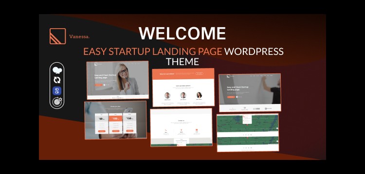 Vanessa - Easy Startup Landing Page WP Theme