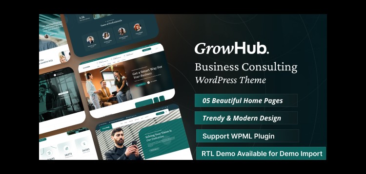 Item cover for download GrowHub - Business Consulting WordPress Theme