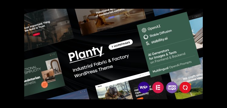 Item cover for download Planty - Fabric & Factory WordPress Theme