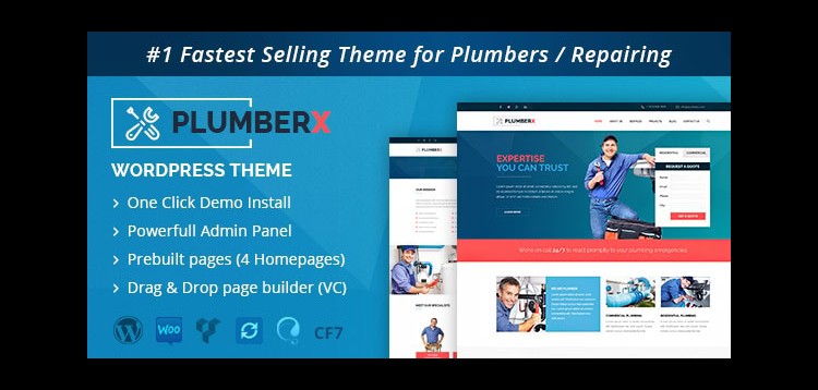 Item cover for download Plumber - Construction and Repairing WordPress Theme