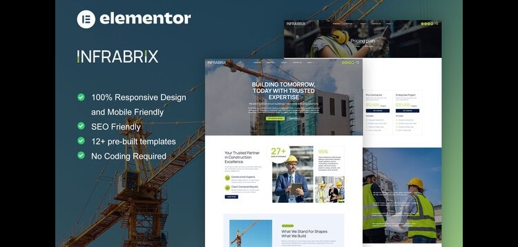 Item cover for download Infabrix - Construction & Building Service Elementor Template Kit