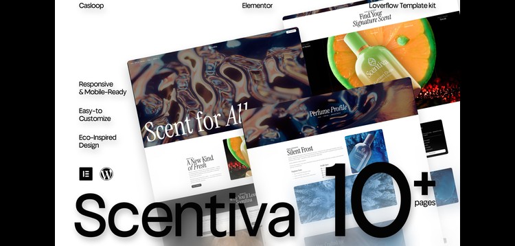 Item cover for download Scentiva - Modern Elegant Perfume & Fregrance Elementor Template Kit