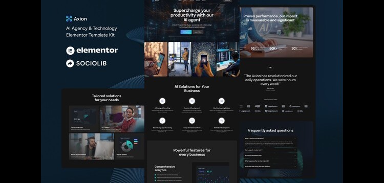 Item cover for download Axion - AI Agency & Technology Elementor Template Kit