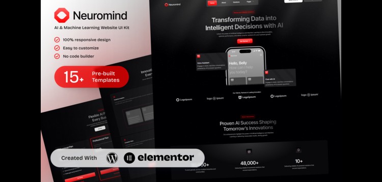 Item cover for download NeuroMind - AI & Machine Learning Elementor Template Kit