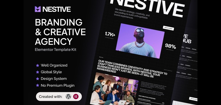 Nestive - Branding & Creative Agency Elementor Template Kit