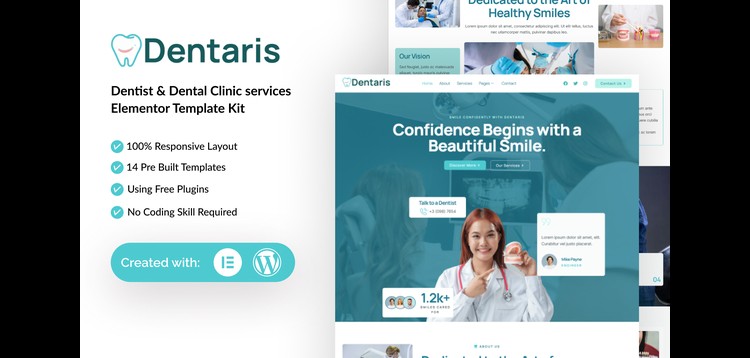 Dentaris - Dentis & Dental Clinic Service Elementor Template Kit