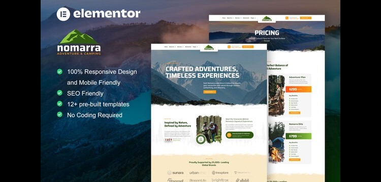 Item cover for download Nomarra - Outdoor Adventure & Camping Elementor Pro Template Kit