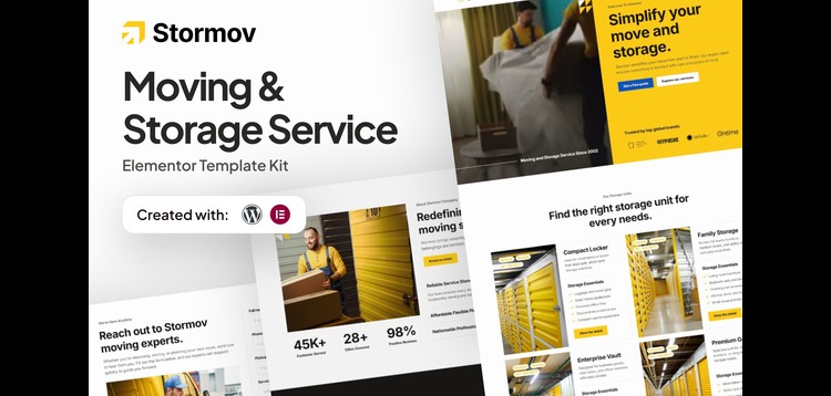 Item cover for download Stormov - Moving & Storage Service Elementor Template Kit