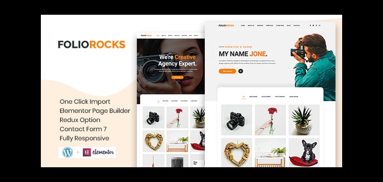 Item cover for download Foliorocks - Minimal Portfolio WordPress Theme