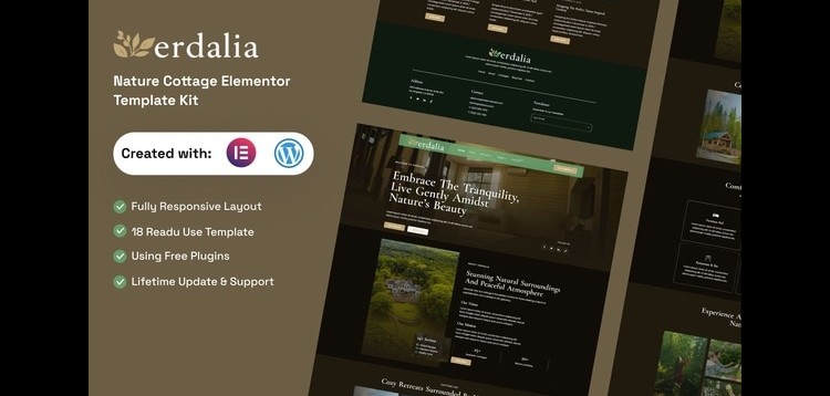 Verdalia - Nature Cottage Elementor Template Kit