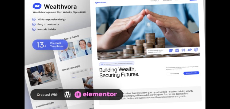 Wealthora - Wealth Management Firm Elementor Template Kit