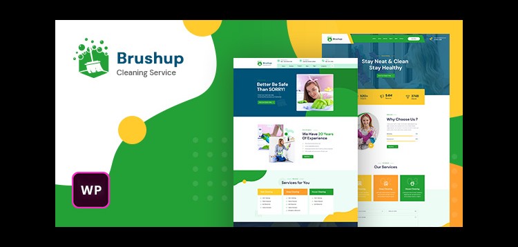Item cover for download Brushup - Cleaning Service Company WordPress Theme