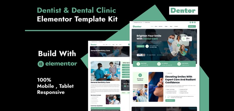 Dentor - Dentist & Dental Care Elementor Template Kit