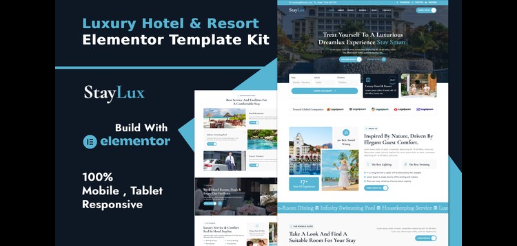 StayLux - Luxury Hotel & Resort Elementor Template Kit