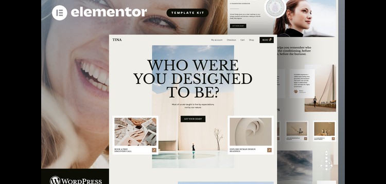 Tina - Human Design Coach Elementor Pro Template Kit