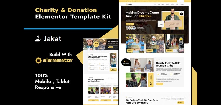 Item cover for download Jakat - Charity & Donation Elementor Template Kit