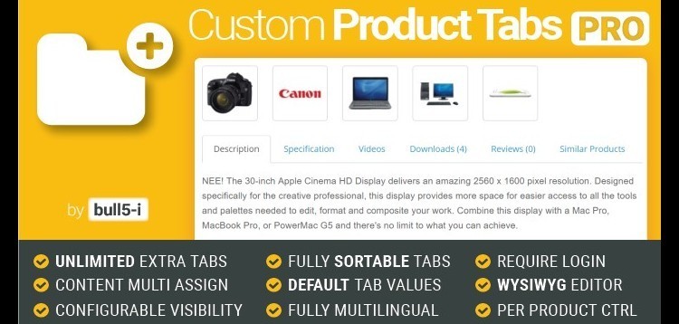 Item cover for download Custom Product Tabs PRO/Unlimited Tabs
