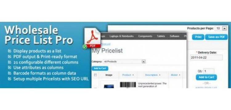 Item cover for download Wholesale Price List Pro OpenCart