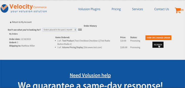 Item cover for download Volusion Easy Reorder Button
