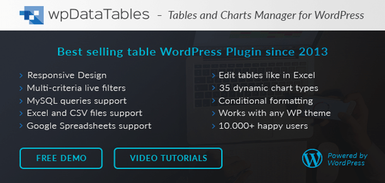 Item cover for download wpDataTables - Tables and Charts Manager for WordPress
