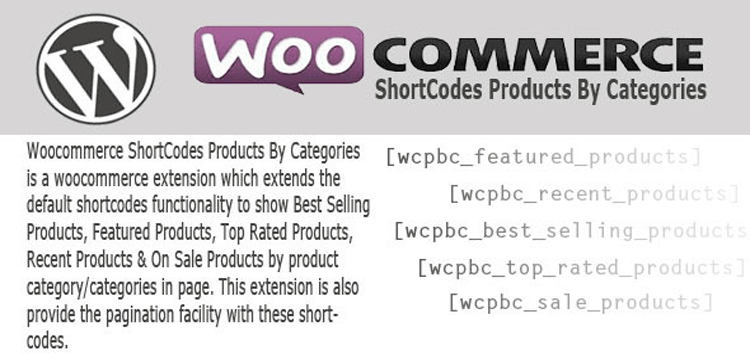 Item cover for download Woocommerce ShortCodes Products By Categories