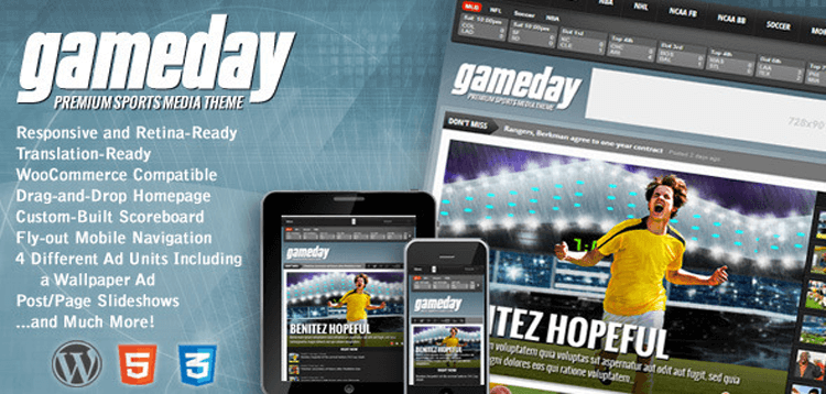 Item cover for download Gameday - WordPress Sports Media Theme
