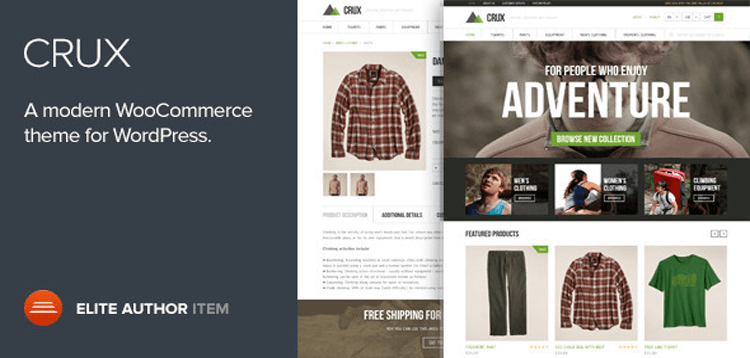 Item cover for download Crux - A modern and lightweight WooCommerce theme