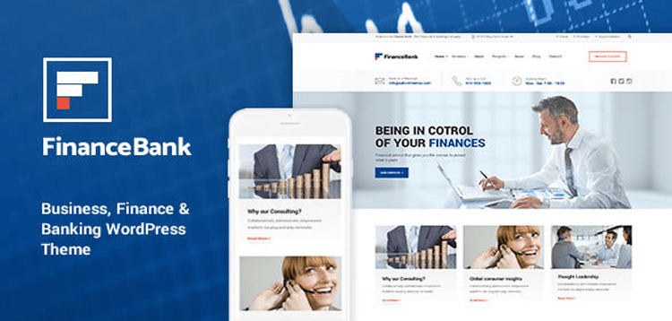 Item cover for download FinanceBank - Business, Finance  Banking WordPress Theme
