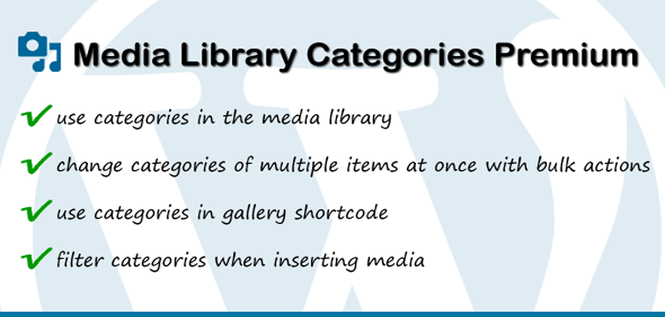 Item cover for download Media Library Categories Premium